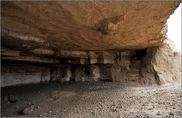 View of the interior of one of the Sheikh Said quarries