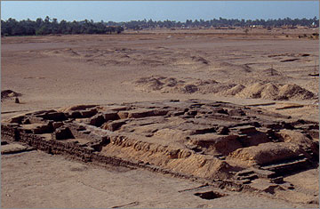 View to the north-west of the Central Platform at the end of excavation.